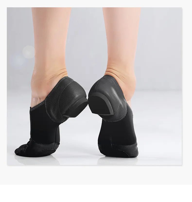 Leather Jazz Dance Shoes - Black - Pliette